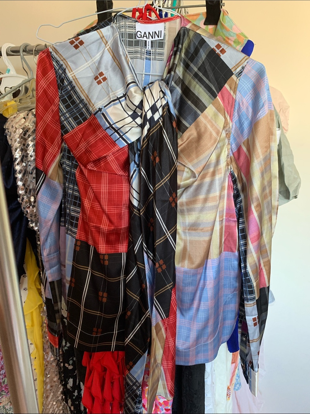 NWT Ganni 92% Organic Silk Blouse